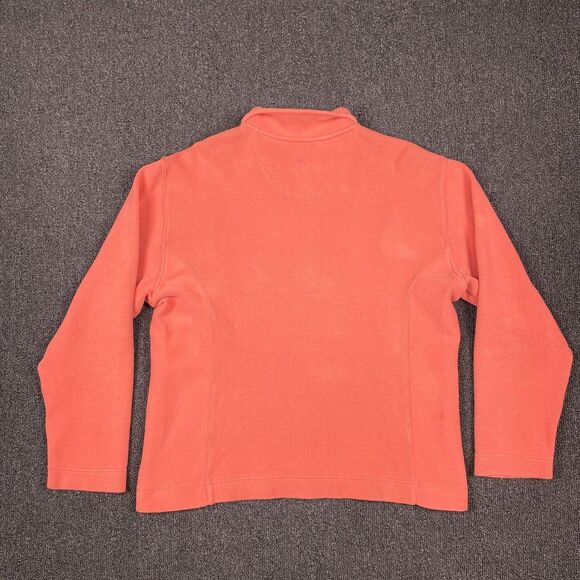 Tommy Bahama Shirt Women’s Salmon Pullover Sleeve Tee 1/4 Zip Size Medium - Picture 6 of 6